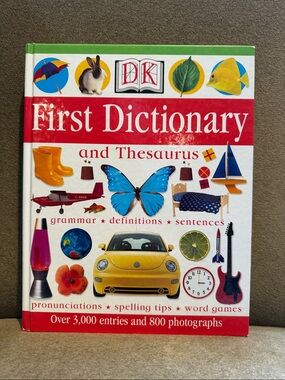 DK First Dictionary and Thesaurus - Colorful Illustrated Children's Book